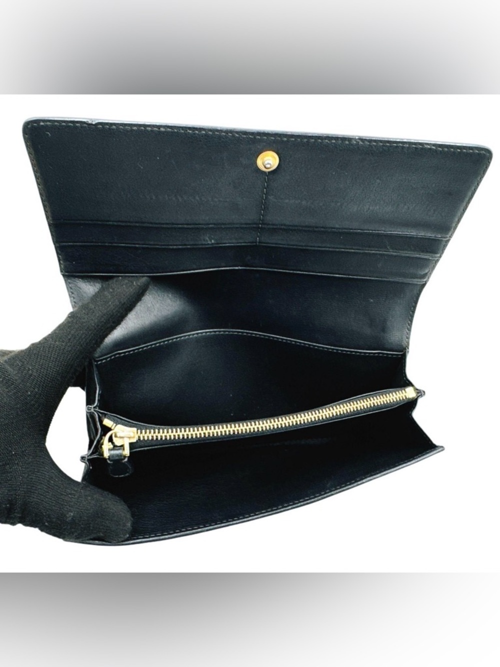 LOEWE Anagram Canvas Continental Wallet Grey/Black Full Size Long Wallet RA COA - Picture 6 of 7